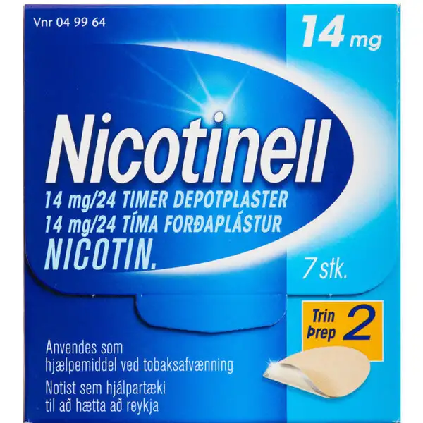 NICOTINELL 14 MG/24 TIMER 7 STK