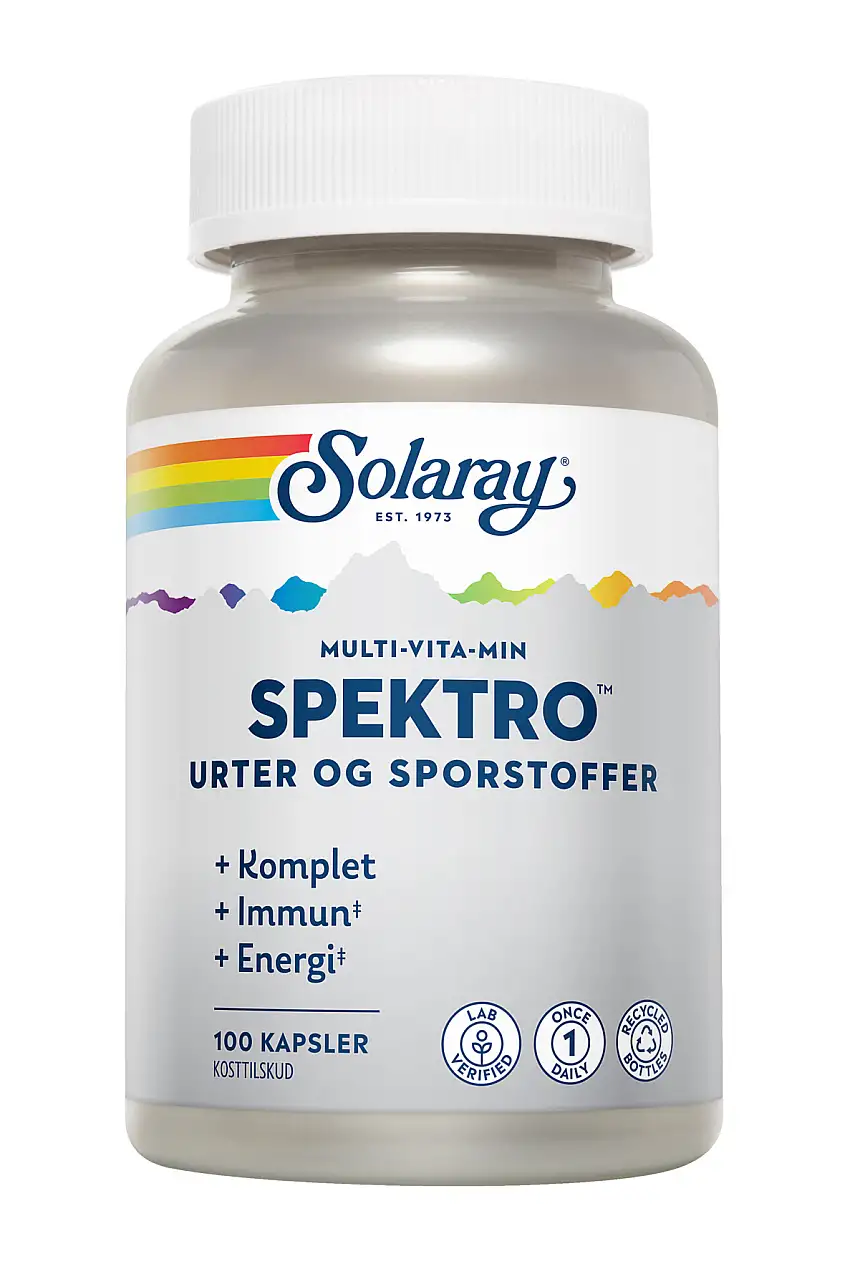 Solaray Spektro Multi-Vita-Min Urter og Sporstoffer 100 kaps.