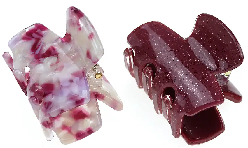 Senze Hårklemme i akryl Aubergine 5 cm