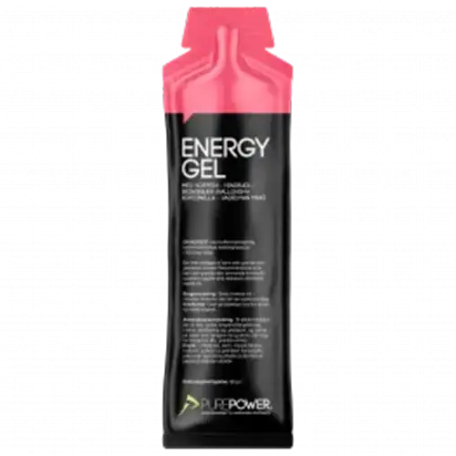 PurePower Energy Gel Koffein Hindbær (60 g)
