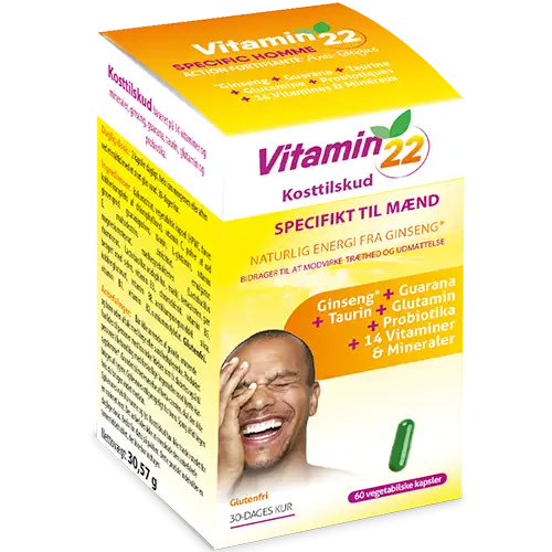 Vitamin22 Kosttilskud Specifikt Til Mænd (60 kaps)