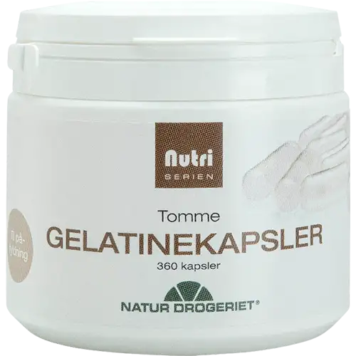 Natur Drogeriet Tomme Gelatine Kapsler (360 stk)