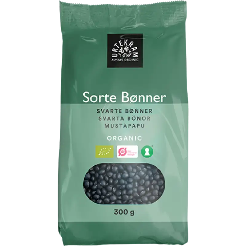 Urtekram Sorte bønner Ø (300 g)