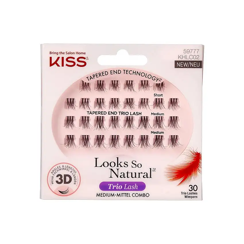KISS Look So Natural Trio Lash Medium KHLC02 30 stk