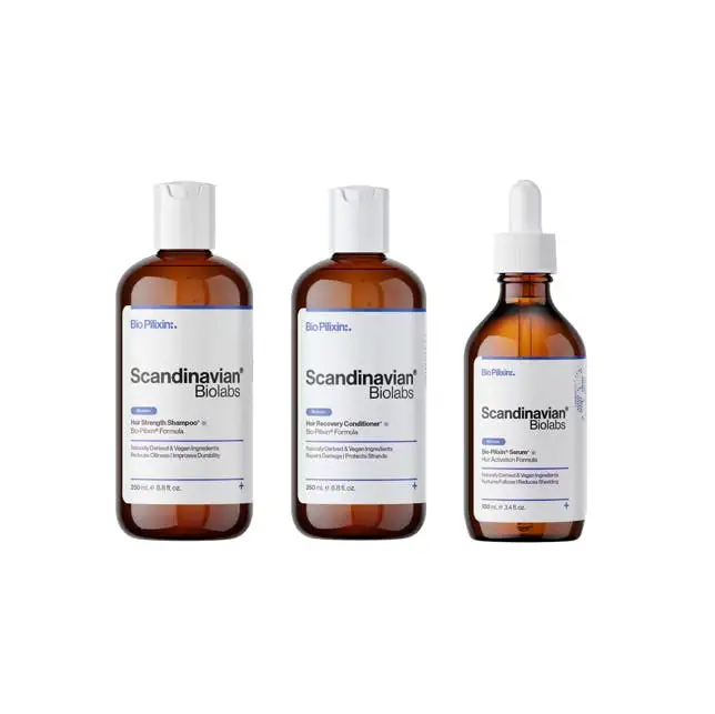Scandinavian Biolabs Bio-Pilixin Hair Activation Serum & Hair Strength Shampoo + Conditioner For Women 100 ml + 2 x 250 ml