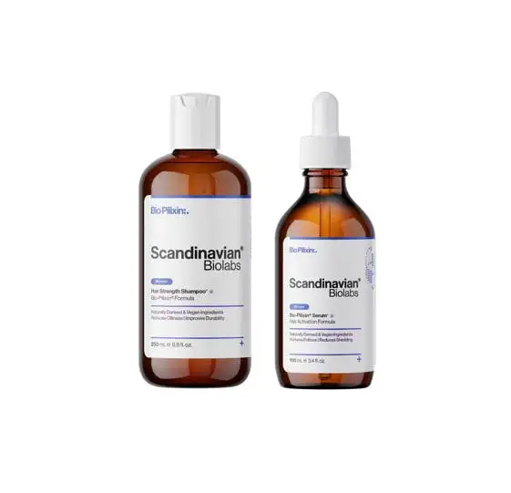 Scandinavian Biolabs Hair Strength Shampoo & Bio-Pilixin Hair Activation Serum For Women 100 ml + 250 ml