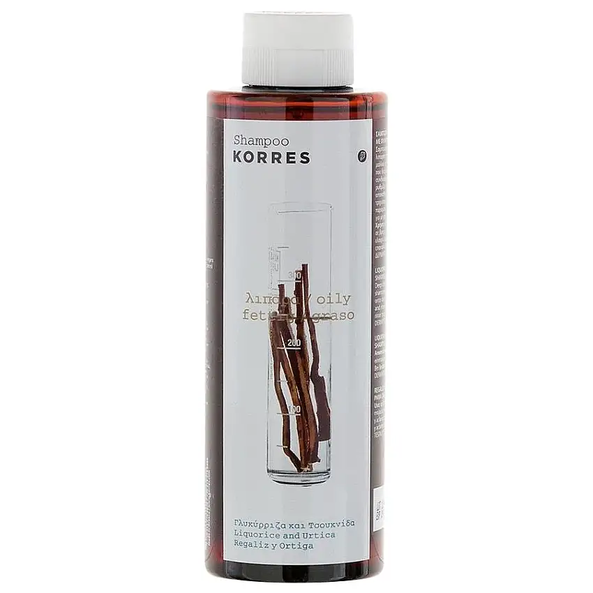 Korres Særlige shampooer Shampoo Lakrids & Urtiqua Liquorice & Urtica - til fedtet hår / 250 ml