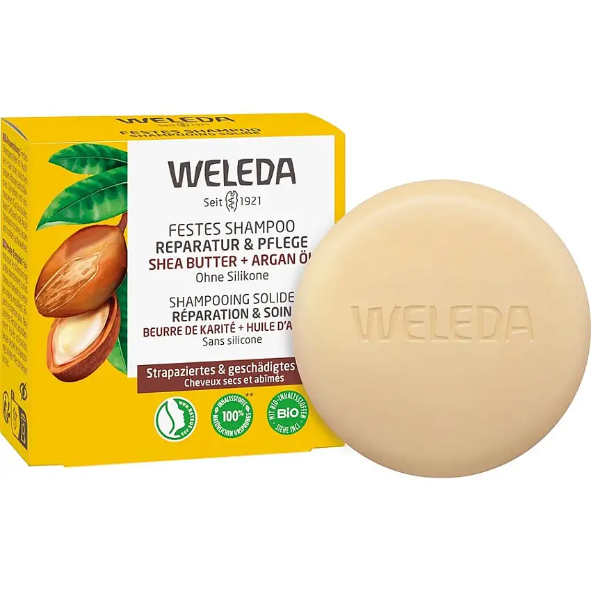 Weleda Shampoo Solid Shampoo Repair & Care Til stresset og skadet hår 50 g