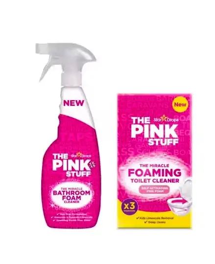 Stardrops The Pink Stuff The Miracle Bathroom Foam Cleaner & Foaming Toilet Cleaner 750 ml + 3 stk