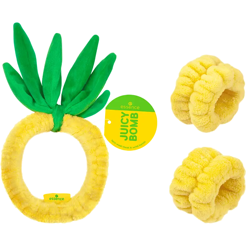 Essence Juicy Bomb Party Face Wash Head & Wrist Bands 01 Pineapple Party 1 stk