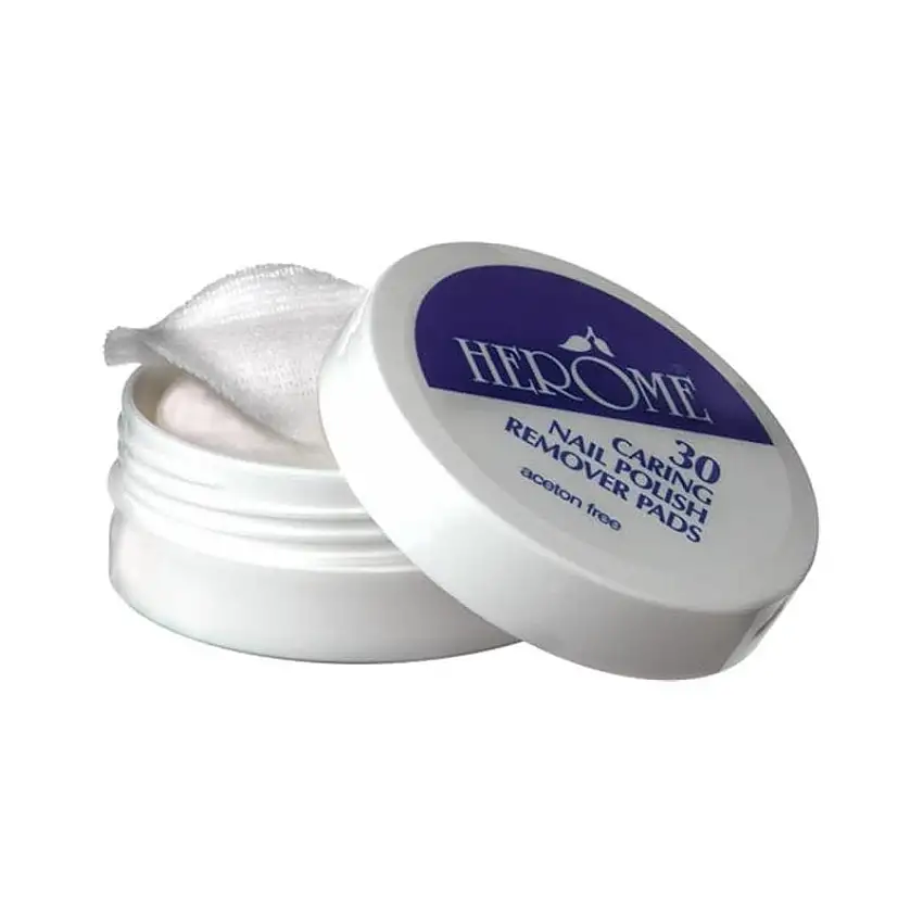 Herôme Rengøring Caring Nail Polish Remover Pads 30 Stk.