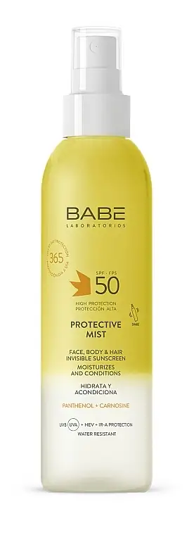 Solbeskyttende usynlig spraytåge til ansigt, krop og hår med SPF 50 69359878