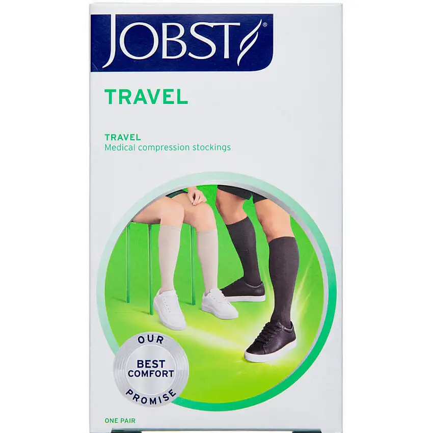 Jobst Travel Sort Kompresionknæstrømpe Str. S