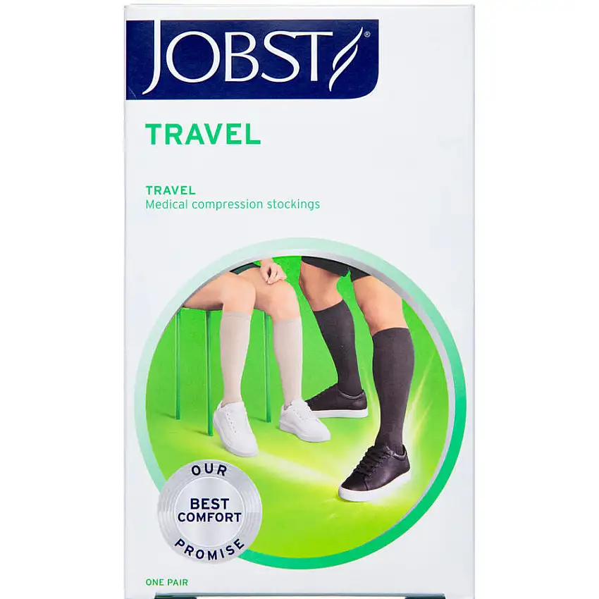 Jobst Travel Sort Kompresionsknæstrømpe Str. M