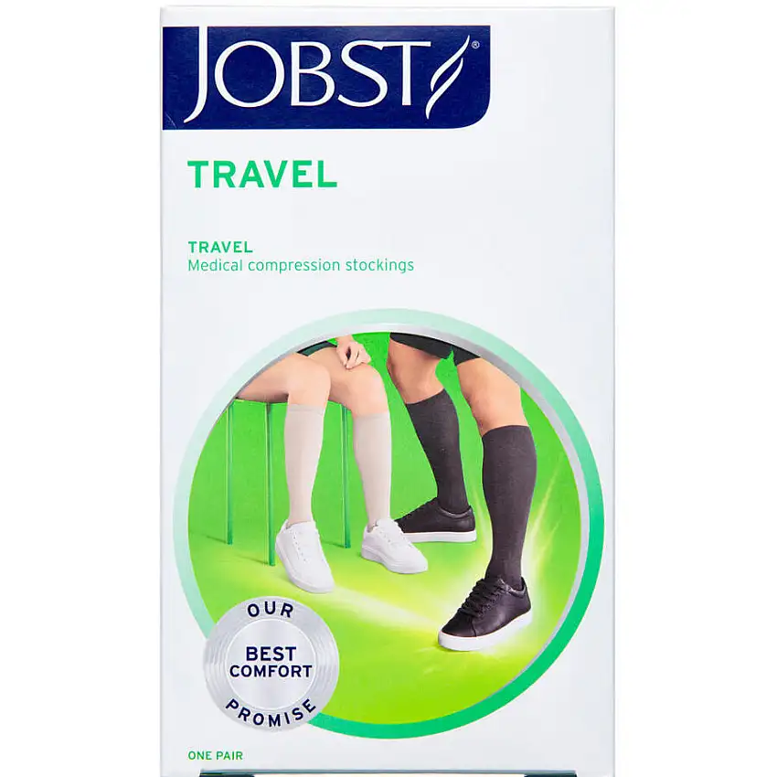 Jobst Travel Sort Kompresionsknæstrømpe Str. XL
