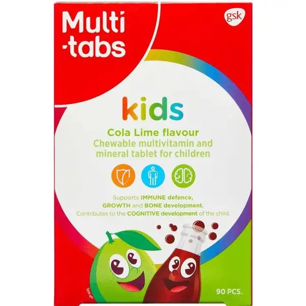 MULTI-TABS KIDS TYGGETABLETTER (COLA/LIME)