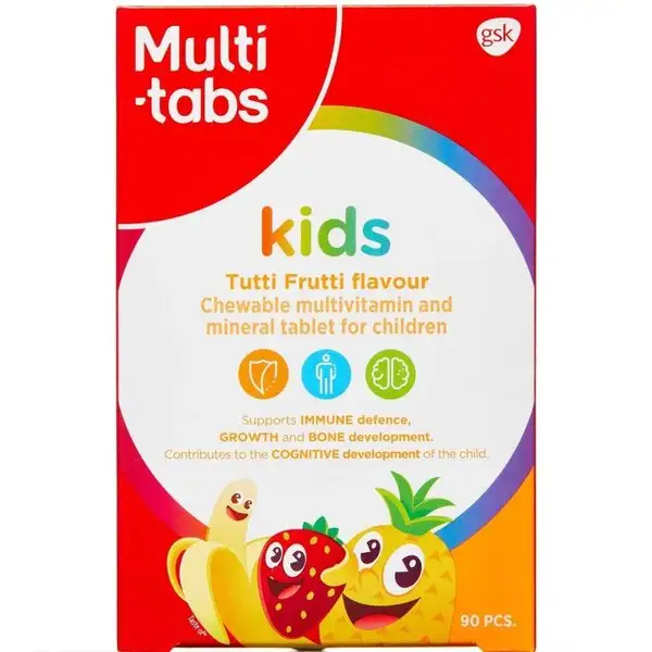MULTI-TABS KIDS TYGGETABLETTER (TUTTI-FRUTTI)