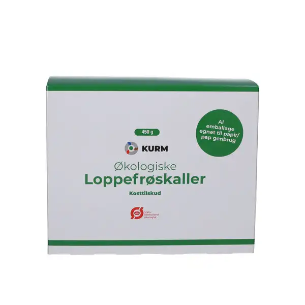 KURM ØKOLOGISKE LOPPEFRØSKALLER (450 G)