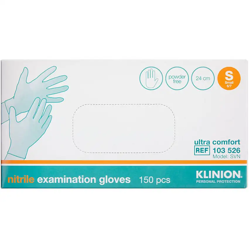 Klinion Protection Nitrilhandsker Pudderfri Str. S