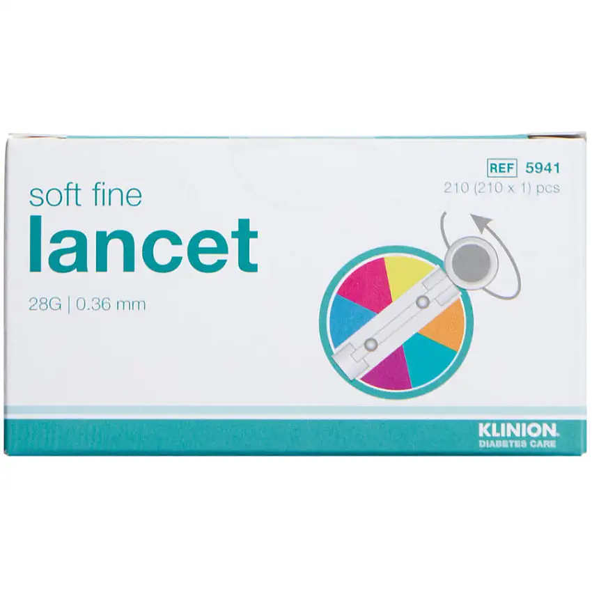 Klinion Soft Fine Lancetter Assorterede farver, Steril