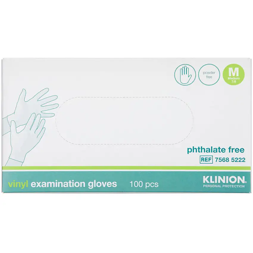 Klinion Protection Vinylhandsker Pudderfri, PHT Fri, Str. M