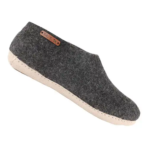 SHU`S Hjemmesko m. Læder Sål Dark Grey | 39