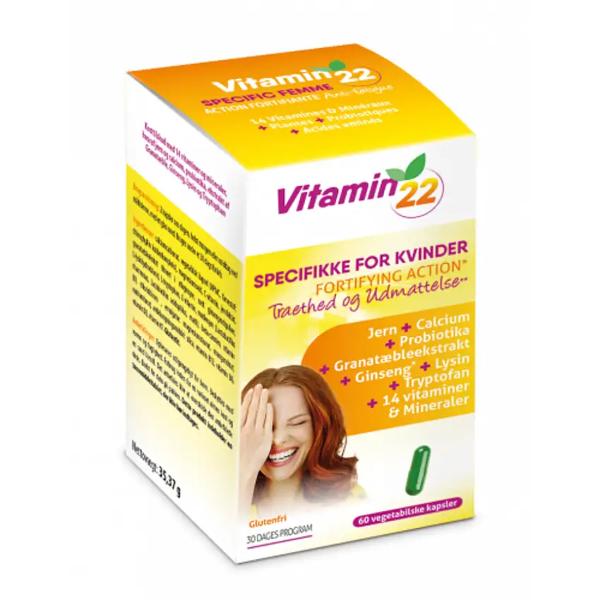 Vitamin22 Specielt Til Kvinder 60 kaps.