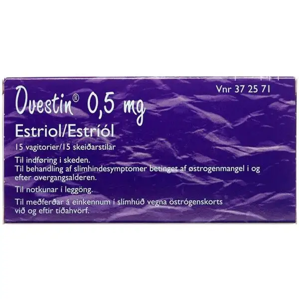 OVESTIN 0,5 MG VAGITORIER 15 STK