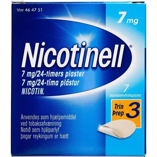 NICOTINELL 7 MG/24 TIMER 7 STK