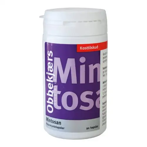 Obbekjærs Mintosan 200 mg (90 kapsler)
