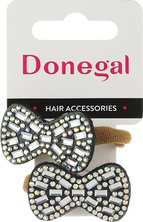 Hårelastikker, FA-5633, oliven, sløjfer med strass 83840699