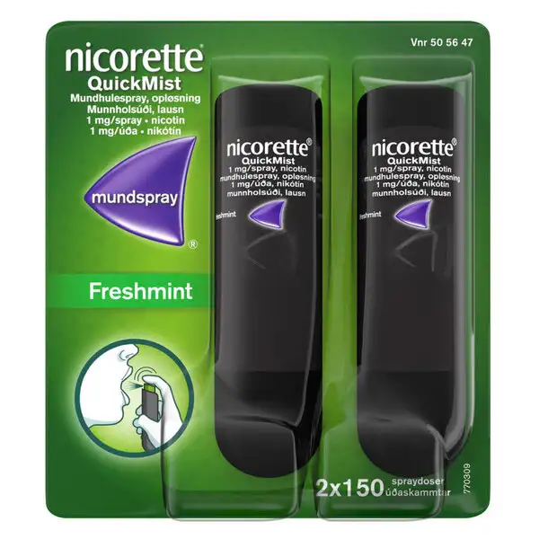 NICORETTE QUICKMIST 1 MG/DOSIS 2 * 150 DOSER