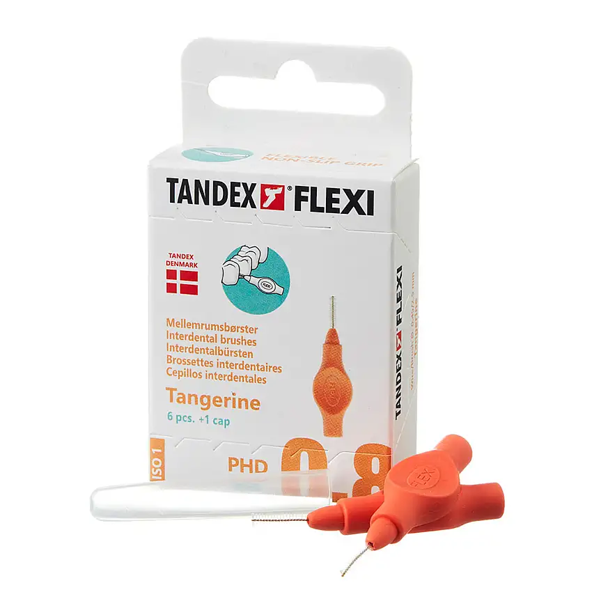 Tandex Mellemrumsbørste Flexi PHD 0.8/ISO 1 Tangerine 6 stk
