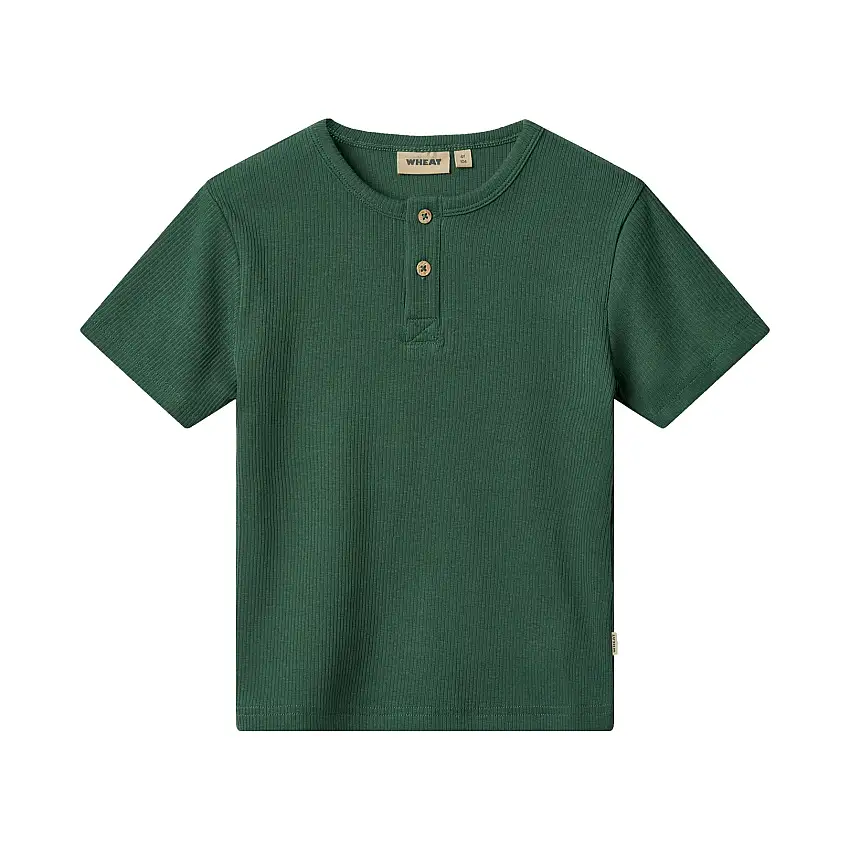 WHEAT T-Shirt Short Sleeve Lumi Green Str 104/4 år