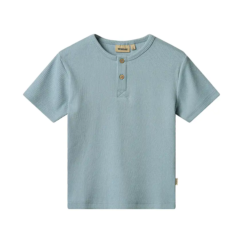 WHEAT T-Shirt Short Sleeve Lumi Calm Blue Str 140/10 år
