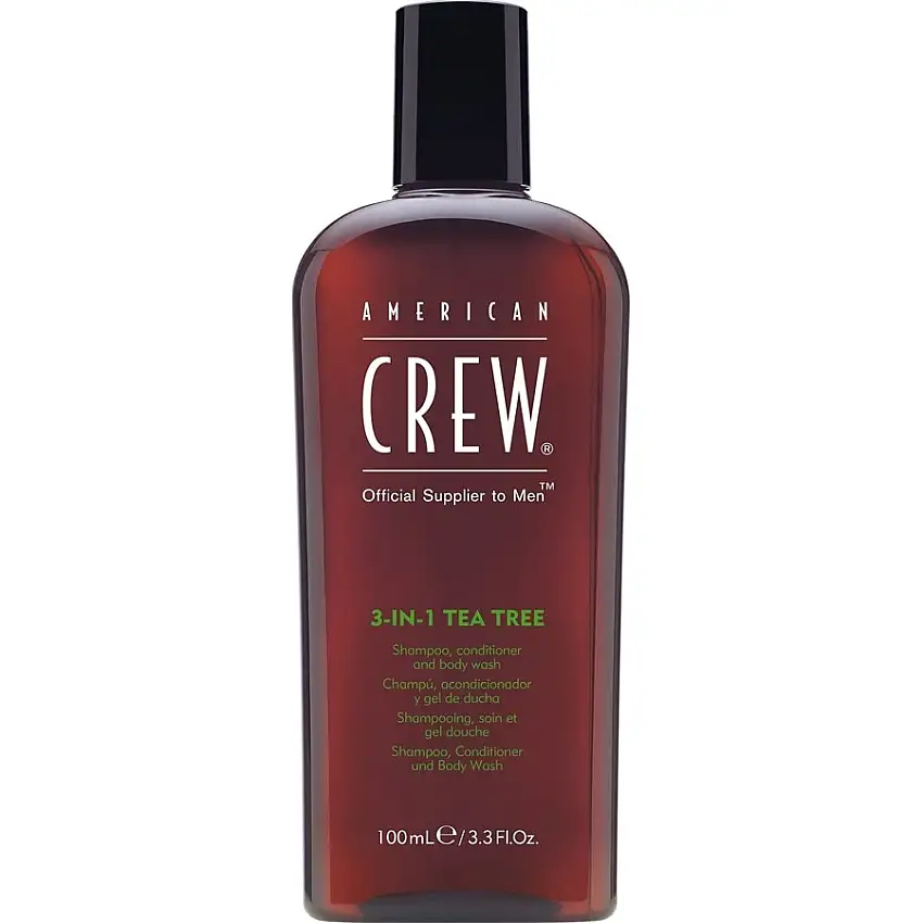 American Crew Hårpleje og kropspleje 3-in-1 Tea Tree Refreshing Shampoo, Conditioner and Body Wash 100 ml