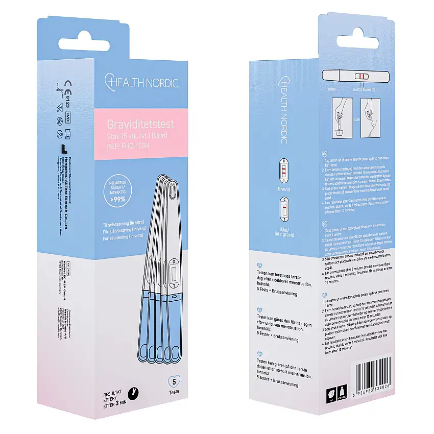 Health Nordic Graviditetstest (Stav) 5-pak