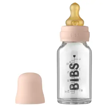 BIBS glas sutteflaske blush