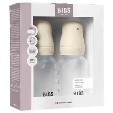 BIBS baby bottle sutteflasker ivory sampak