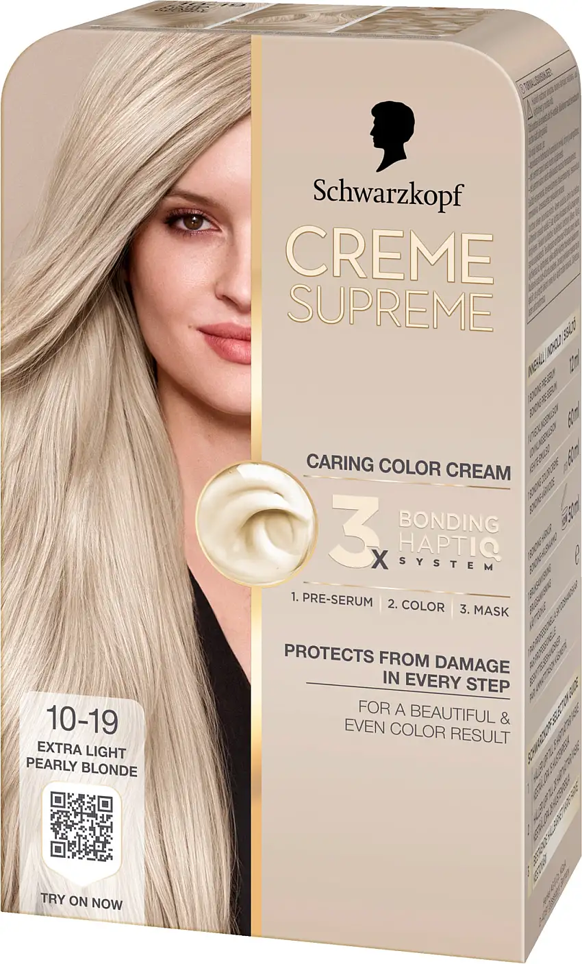 Schwarzkopf Creme Supreme Caring Color Creme 10-19 Ultra Light Pearly Blonde