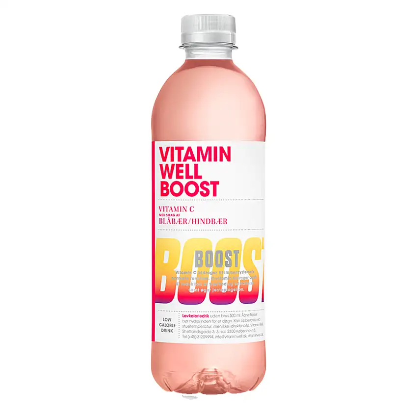 Vitamin Well Boost - Hindbær Blåbær Hindbær Blåbær/ 500 ml