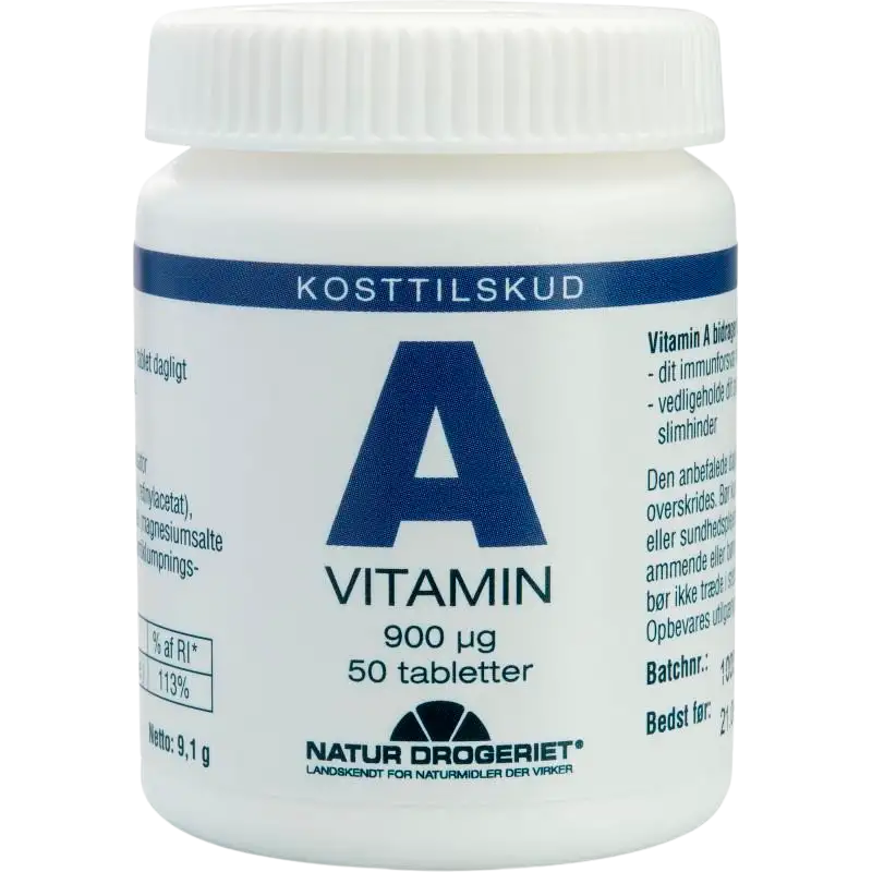 Natur Drogeriet A-vitamin (50 tabletter)