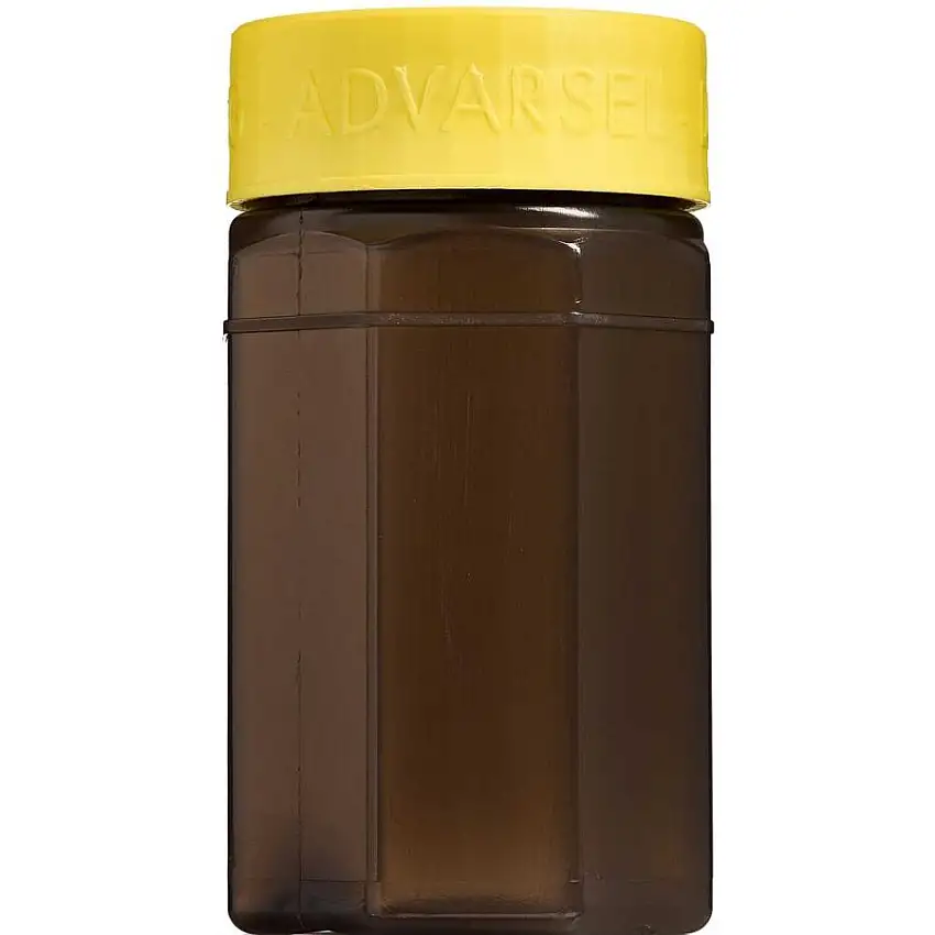 Uson Plast Kanylebeholder ottekantet 0,5 liter med gult låg