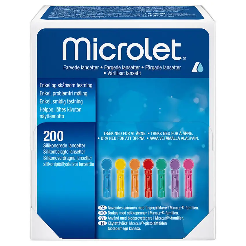 Microlet Kulørte Microlet Lancetter (Glucolanz)
