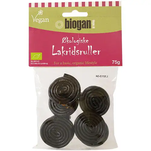 Økologiske Lakridsruller | 75 gr