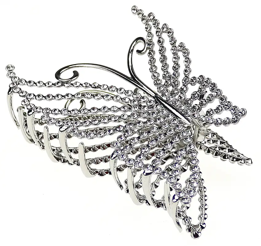 Senze Hårklemme I Metal Rhodium