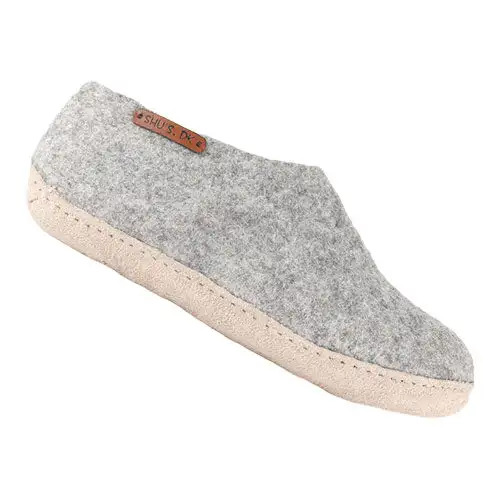 SHU`S Hjemmesko m. Læder Sål Light Grey | 41
