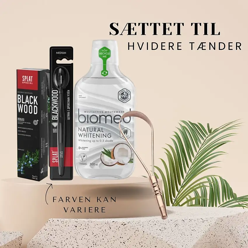 Sættet til hvidere tænder