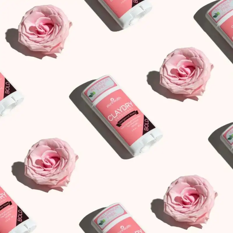 ZIONHEALTH - BIO CLAYDRY - DEODORANT - BERGAMOT ROSE (Aluminiums fri) - 80 g.
