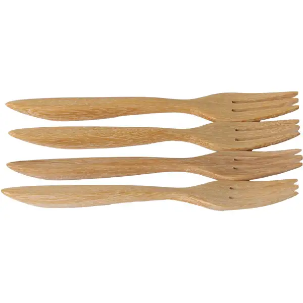 Dessertgaffel i træ 4-pak